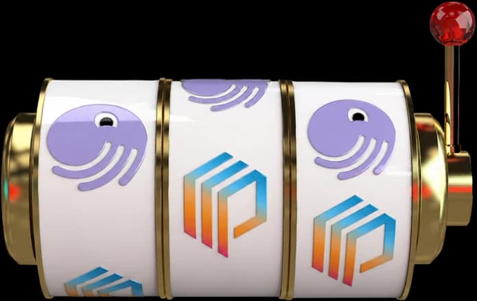 Slot machine with Prefect, dbt, and Dagster symbols on the reels, for the Prefect after party at Alexxa's in Las Vegas