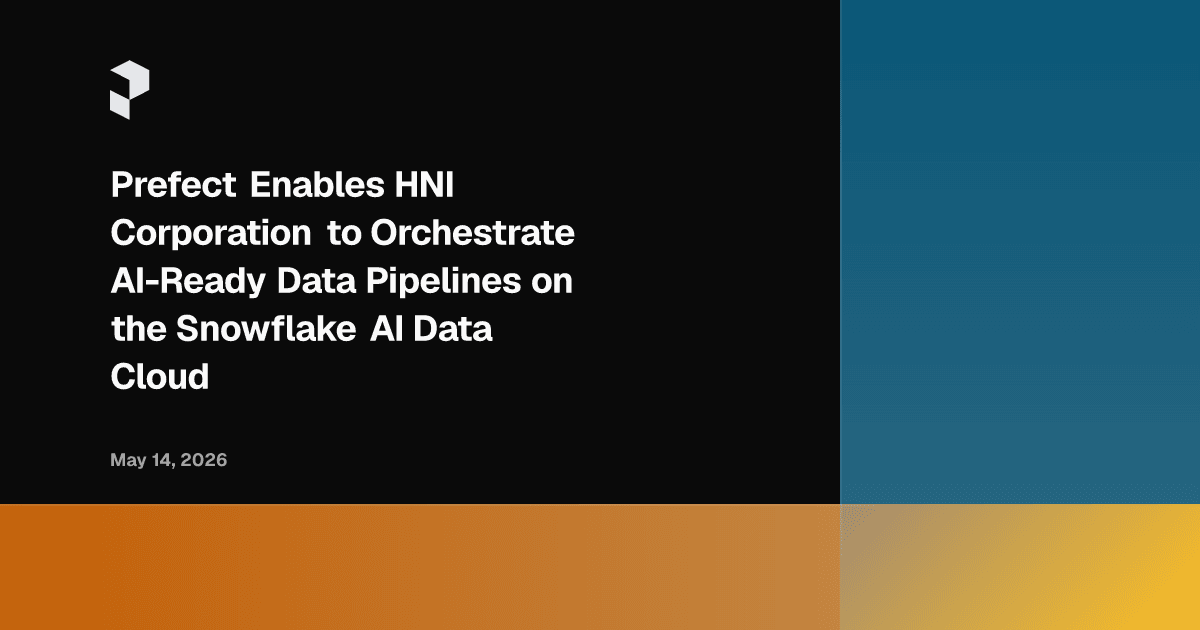 Prefect Enables HNI Corporation to Orchestrate AI-Ready Data Pipelines on the Snowflake AI Data Cloud